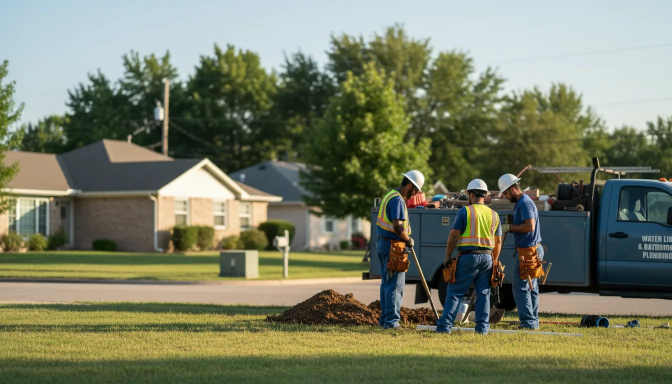 Residential water line and bathroom plumbing service in Blairsville, PA